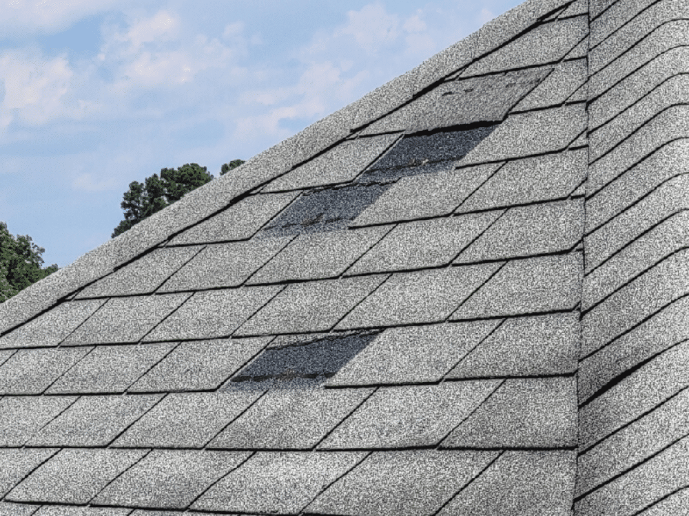 roof missing shingles wind damage