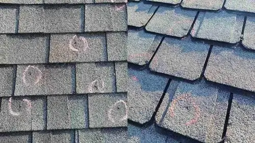 what does roof hail damage look like