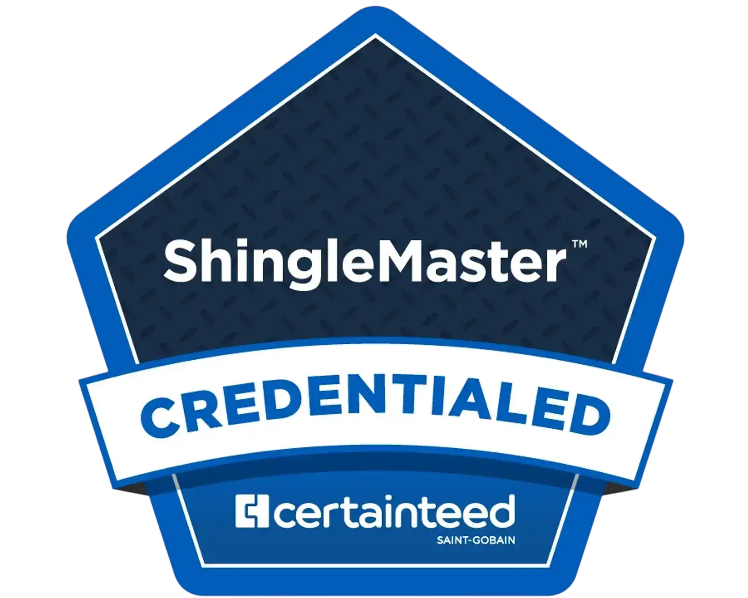 CertainTeed ShingleMaster credentialed contractor badge